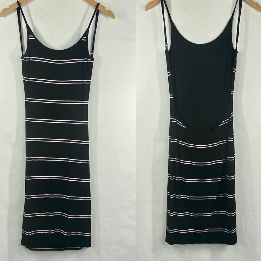 Olivaceous Backless Black Mini Dress Adjustable Straps Size S